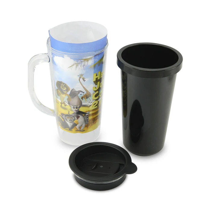 Vaso fiestero para insertar fotos en papel